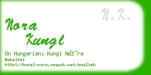 nora kungl business card